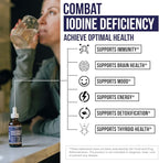 Nascent Iodine Supplement 400 Servings, Glass Bottle, Vegan, 1800 mcg - 600 mcg per Drop - Pure, Clear Color - Supports Thyroid Health, Energy, Immunity & Metabolism (2 oz.)