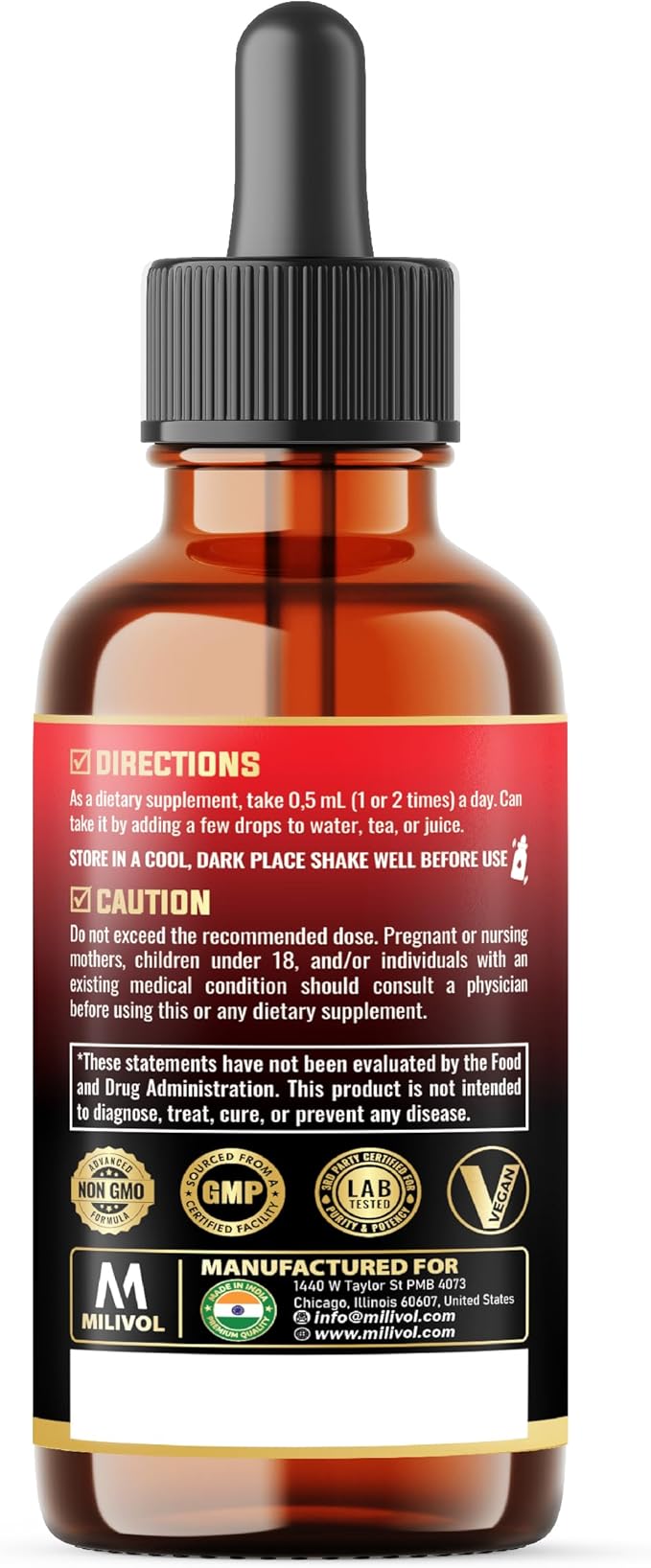 12in1 Dandelion Root Liquid Extract with Milk Thistle, Artichoke Extract, Turmeric, Beet Root, N-Acetyl Cysteine and 6 More Herbals - 1 Fl Oz - 60 Days Supply