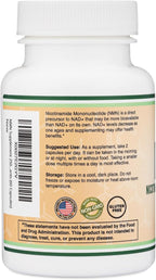 Double Wood Supplements NMN, 60 Capsules (125 mg per Capsule)