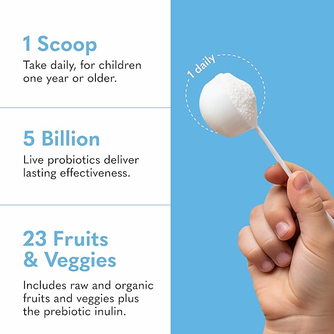 Garden of Life Raw Probiotics Kids - 5 Billion CFU - Whole Food Probiotic for Gut Health & Immune Support - for Children Ages 1 Year & Older - 60 Servings