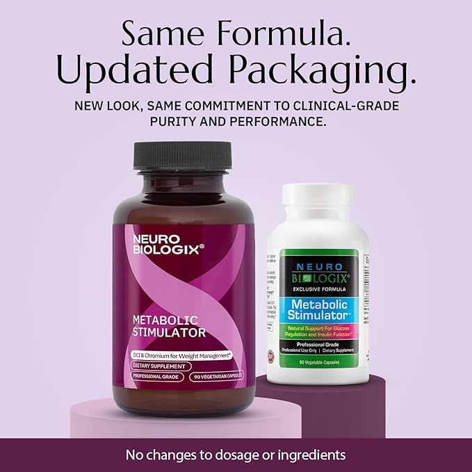 Neurobiologix Metabolic Stimulator, Inositol & Chromium Picolinate Professional Grade Formula, Metabolic Wellness and Cellular Energy for Men and Women, Gluten Free, Non GMO, Vegetarian, 90 Capsules