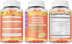 Totaria Sugar Free 5-in-1 Probiotic Prebiotic Postbiotic Gummy, 36 Strains Probiotics for Women Men with Digestive Enzymes, Peppermint, Complete Immune, Gut & Digestive Support, Vegan, 60 Counts
