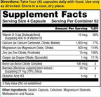 Nature's Life Cal Mag Zinc Complex - Calcium, Magnesium, & Zinc D3 Supplement, 800 mcg per Serving, Trace Mineral Support for Bones and Teeth, Vitamin Formula for Men and Women - 250 Count Tablets