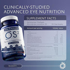 OS2 Ocular Support Solution - Patented Eye Vitamins for Macular Health, Dry Eye and Blue Light - Lutein, Zeaxanthin, Omega 3, Astaxanthin and AREDS2 Supplements, Co-Developed by NASA, 270 ct