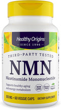Healthy Origins NMN Nicotinamide Mononucleotide 300 mg – 60 Vegan Capsules – NAD+ Precursor for Cellular Energy & Healthy Aging Support – Third-Party Tested, Non-GMO Dietary Supplement