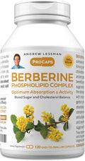 ANDREW LESSMAN Berberine Phospholipid Complex 120 Capsules - Barberry Root Extract. Small Easy to Swallow Capsules