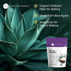 Kate Naturals Inulin Powder Organic from Blue Agave (8oz) Soluble Prebiotic Fiber for Coffee, Yogurt & Smoothies