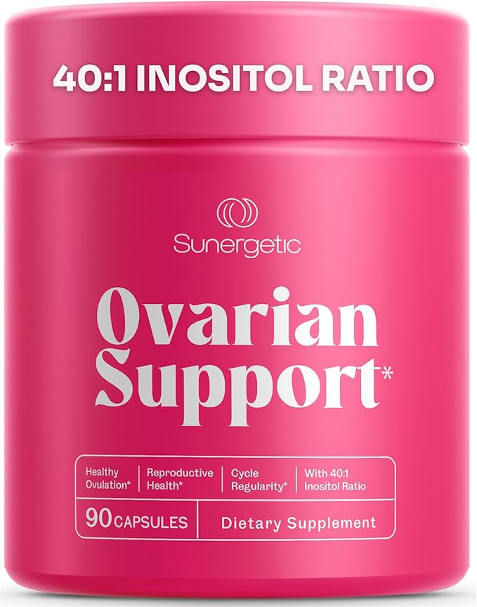 Premium Ovarian Health Support Supplement – Hormone Balance, Ovulation & Cycle Regularity - Myo-Inositol & D-Chiro Inositol Supplement for Women – 40:1 Inositol Ratio With Folate & DIM – 90 Capsules