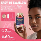 (2 Packs) 40-in-1 Menopause Supplements for Women, Multibenefit & Complete Black Cohosh for Hot Flashes, Night Sweats & Hormone Balance, w/ Probiotics, DIM, Vitex, Dong Quai, Red Clover and More