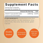 NatureBell Liposomal Vitamin C 2,000mg Per Serving, 240 Capsules | High Absorption Fat-Soluble Vitamins – Max Strength Antioxidant* Supplement – Non-GMO, Gluten Free