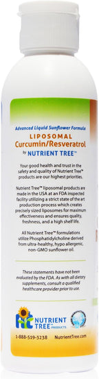 Liposomal Curcumin (Tumeric) and Resveratrol, Two Powerful antioxidants, Alcohol Free, No Soy or Gluten, Non-GMO Sunflower Oil