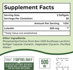 Liposomal Luteolin 500MG, Maximum Absorption, Potent Flavonoid, 120 Softgels, Luteolin Supplement, Non-GMO, Gluten Free