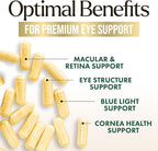 Eye Vitamins Supplements - 3x Strength Eye Health Vitamin with Lutein and Zeaxanthin - Vision Macular Health & Dry Eyes Support With Zinc, Vitamins C E & Minerals, Bottled in USA - 120 Capsules