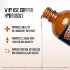 Sovereign Copper Bio-Active Copper Hydrosol, Daily+ 4-in-1 Wellness Supplement for Joint, Bone, Hair, Skin and Nails, Cardiovascular Health, Energy and Metabolic Health Support, 16 fl oz (473mL)
