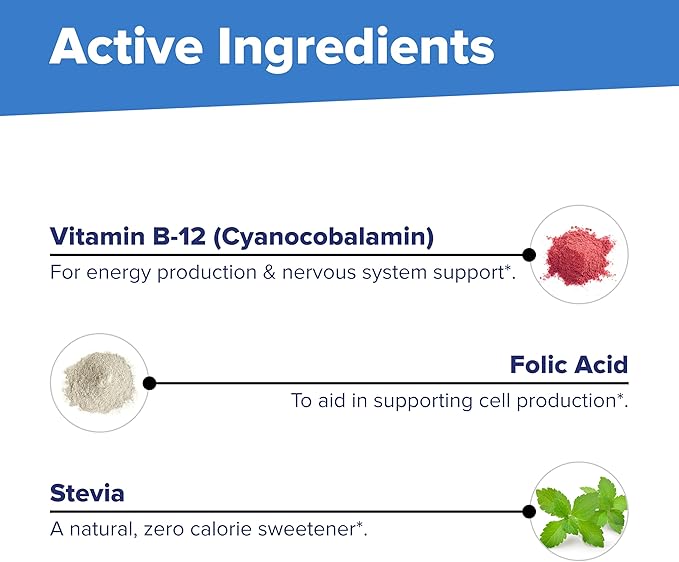 Superior Source No Shot Vitamin B-12 Cyanocobalamin 1000 mcg & Folic Acid 400 mcg - Offers Energy, Heart, Brain, & Stress Support - 100 Sublingual Dissolving Tablets