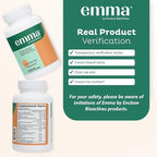 Emma Gut Health Relief Supplement, Doctor Endorsed Formula for Women & Men, Leaky Gut & Digestive Support for Constipation, Bloating & Gas Relief with Berberine, Resveratrol, Quercetin, 60 Capsules
