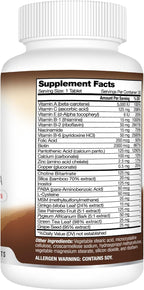 Best Earth Naturals Beard Growth Formula for Men Vitamins, Nutrients, Biotin, Saw Palmetto, and PABA for Facial Hair Growth 30 Count