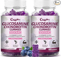 2 Packs 3000MG Glucosamine Chondroitin Gummies, Extra Strength Joint Support Supplement with MSM & Elderberry, Flexibility, Antioxidant Immune Support Gummy for Adults, Men & Women 120Cts
