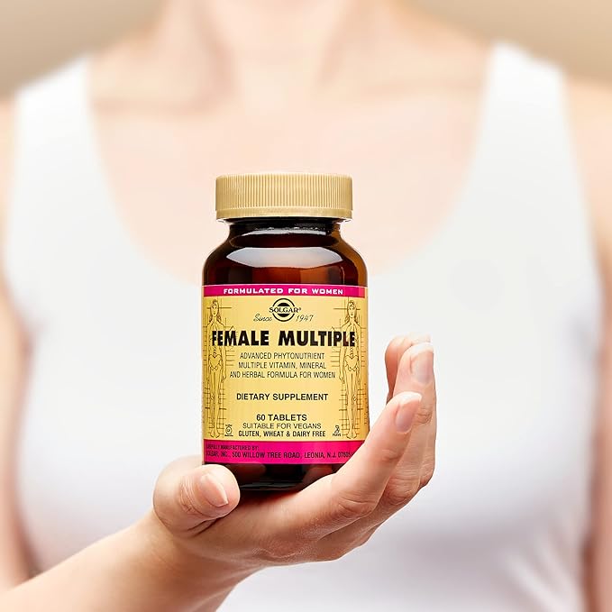 Solgar Female Multiple, 120 Tablets - Multivitamin, Mineral & Herbal Formula for Women - Advanced Phytonutrient - Vegan, Gluten Free, Dairy Free, Kosher - 40 Servings