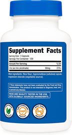 Nutricost Zinc Picolinate 30mg, 120 Capsules - Gluten Free and Non-GMO