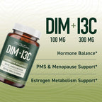 DIM & Indole 3 Carbinol for Hormone Balance for Women & Men | I3C Complex | Estrogen Balance, Menopause Supplements for Womens Health, Antioxidants | Vegan, Non-GMO, Gluten-Free | SMNutrition |60 Ct.