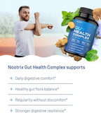 Nootrix Gut Health Complex Supplement | Probiotics for Gut Health, Colon Cleanse & Bloating Relief | Promotes Healthy Digestion | Digestive Enzymes, Postbiotics & Prebiotics | 90 Capsules