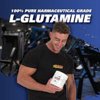 EHP Labs L Glutamine Powder Amino Acids - L-Glutamine, Workout Recovery, Immune Health & Gut Health Support (500g) - 100 Servings