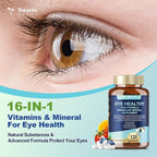 AREDS 2 Eye Vitamins and Mineral Bilberry Extract Omega-3, Eye Vitamin for Seniors Macular Health and Dry Eye, Eye Vitamins Lutein and Zeaxanthin Support Eye Strain & Hydration (2 Packs)