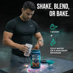 Vega Premium Protein + Supergreens, Chocolate – 20g Vegan Protein, Dairy & Gluten Free, 28.8 oz (25 Servings)