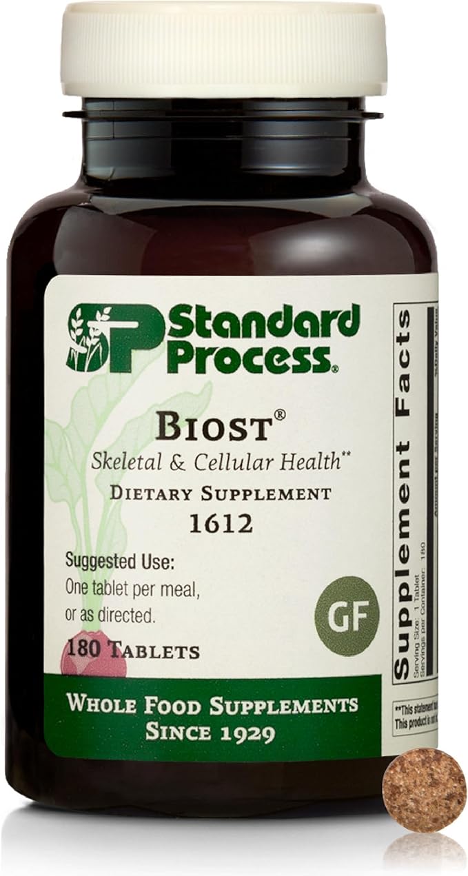 Standard Process Biost - Skeletal & Cellular Health Supplement - Aids Strong Teeth & Healthy Bones - Gluten-Free, Non-Dairy & Non-Soy - 180 Tablets (180 Servings)