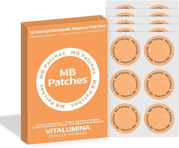 MB Patches | Plant-Based Daily Vitality & Balance Support | Citrus & Green Tea Botanical Blend | Vegan Wellness Patches – 30 Count