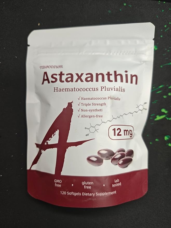 Astaxanthin 12mg, Triple Strength Skin Vitamins for Women with Antioxidant Activity,Supports Immune, Skin, Eye & Joint Health,Promote Internal Circulation,Chocolate Flavor,120 Servings