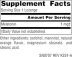 Source Naturals Melatonin, Helps Promote Sleep* - 1 mg - 200 Orange Flavored Lozenges
