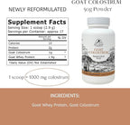 Mt. Capra Goat Colostrum | for Healthy Immune System, Gut, and Athletic Performance | Grass-Fed, High in Immunoglobulins | 17 Servings - 50 Grams
