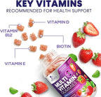 Multivitamin Gummies for Adults - Daily Adult Multivitamins Gummy with Vitamins A, C, D, B12 for Women & Men, Immune Support Gummy Multivitamins Supplement, Adult Multi VIT Vitamin - 120 Gummies