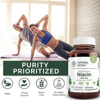 Natural Nutra Time-Release Slow Niacin 500mg (Vitamin B3), Support Healthy Cholesterol, Promotes Cardiovascular Health, Promotes Skin Cells and Improve Cognitive Function, 250 Vegan Tablets