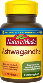 Nature Made Ashwagandha Capsules 125mg for Stress Support, Ashwagandha Supplements, 60 Capsules, 60 Day Supply