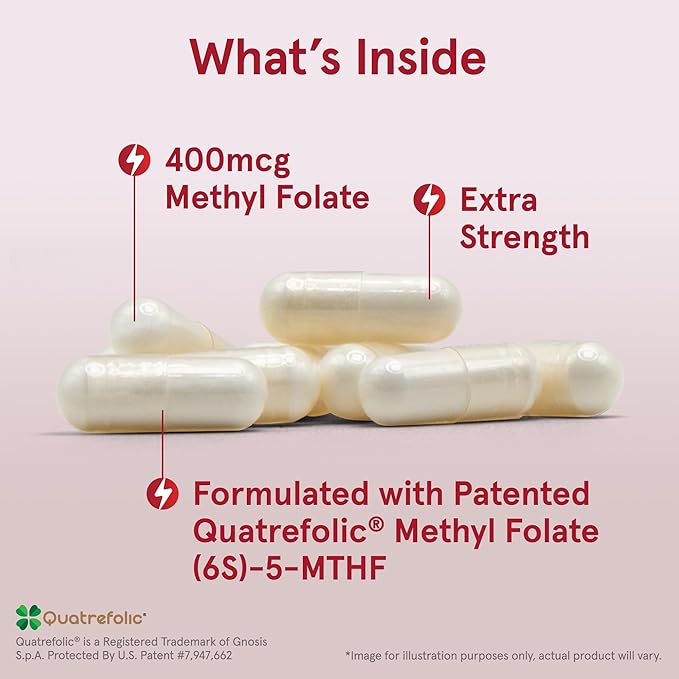 Jarrow Formulas Maximum Strength Methyl B-12 5000 mcg, Dietary Supplement Extra Strength Methyl Folate 400 mcg, Dietary Supplement for Cardiovascular