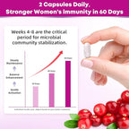 Vaginal Probiotics for Women: Daily Cranberry Probiotics with Prebiotics Support Digestive Urinary Tract Health pH Balance with 30 Billion CFU 8 Diverse Strains Vegan 60 Counts