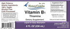 HoneyCombs Vitamin B1 Supplement (Thiamine) Liquid Drops - High Potency Thiamine B1 Supplement for Men & Women - Maintain Nervous System, Energy & Overall Health - Vegan Liquid B Vitamins (8 Fl oz)