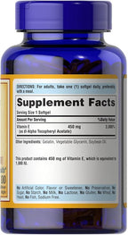 Puritan's Pride Vitamin E 450 Mg, Supports Immune Function, 100 Count