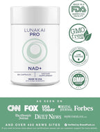 Lunakai PRO USA Made Dual-Pathway NAD+ Formula with NR & Resveratrol – Natural NAD Supplement for Women & Men – Healthy Aging & Cellular Health Support, 60ct