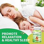 Magnesium Gummies for Kids - Magnesium Glycinate Gummies with L-Theanine, Vitamin B6, D3 for Kids & Adults Sleep, Calm, Relaxation, Brain, Bones, Muscle Relief, Sugar Free Green Apple & Kiwi 60ct