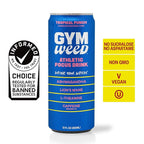 GYM WEED Athletic Focus Drink with KSM-66 Ashwagandha, Lion's Mane Mushroom, L-Theanine, 200mg Green Tea Caffeine with Natural Sweeteners Tropical Punch Flavor, 12 Pack
