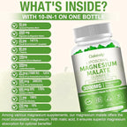 2 Pack Liposomal 3000mg Magnesium Malate Gummies Supplement,Complex Creatine Monohydrate,Folate, Active B12 & D3, L-Theanine & CoQ10, for Stress Relief,Methylation, Energy, Muscle & Calm