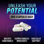 Extra Strength Nitric Oxide Booster - 3X Strength L-Arginine, Citrulline, & Beta Alanine - Premium Nitric Booster Natural Energy, Muscle & Heart Support, Bottled in USA for Men & Women - 60 Capsules