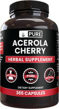PURE ORIGINAL INGREDIENTS Acerola Cherry (365 Capsules) No Magnesium Or Rice Fillers, Always Pure, Lab Verified