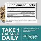 Bravado Labs DAO Supplements Histamine Blocker - DAO Enzyme + Diamine Oxidase & Vitamin C for Daily Histamine Metabolism & Immune Support - 30 ct