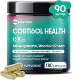Ultra Cortisol Health 1630 mg with Ashwagandha, Rhodiola, Apigenin & Holy Basil – Supports Mood, Resilience & Daily Balance – 180 Capsules