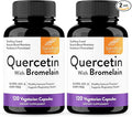 Quercetin with Bromelain Vegetarian Supplement Capsules | 240 Count (1000mg Per Serving 2400 GDU/g) | Supports Healthy Immune System, Helps With Seasonal Allergy Support | High Absorption Antioxidant